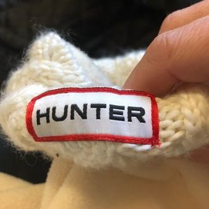 Hunter cable knit boot liner cream